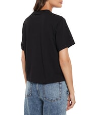 GUESS JEANS BOXY MINI TRIANGLE Baumwoll-T-Shirt - T-Shirts und Tops f&uuml;r Damen