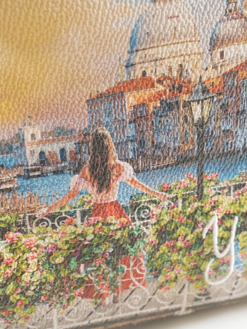 YESBAG Kleine Clutch mit Schulterriemen blumenreicher Kanal - Damentaschen