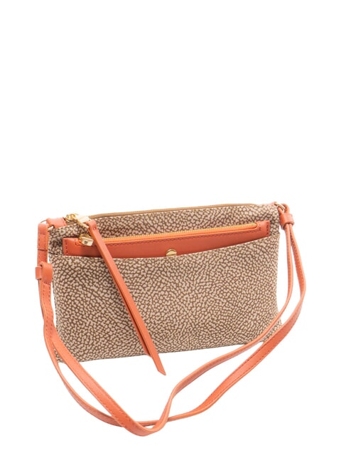 CLASSICA Umh&auml;ngetasche beige/rote Papaya - Damentaschen