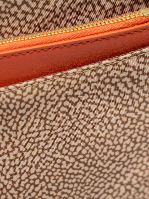 CLASSICA Umh&auml;ngetasche beige/rote Papaya - Damentaschen