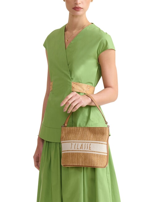 RAFIA COAST Mini-Eimertasche TABAK - Damentaschen