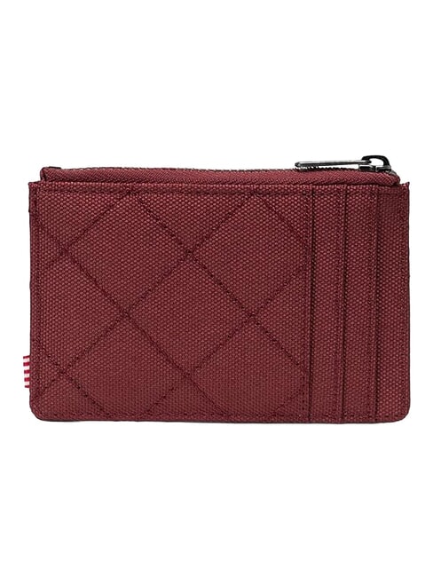 OSCAR Flaches Kartenetui mit Rei&szlig;verschluss ochsenblutrot gesteppt - Brieftaschen Herren