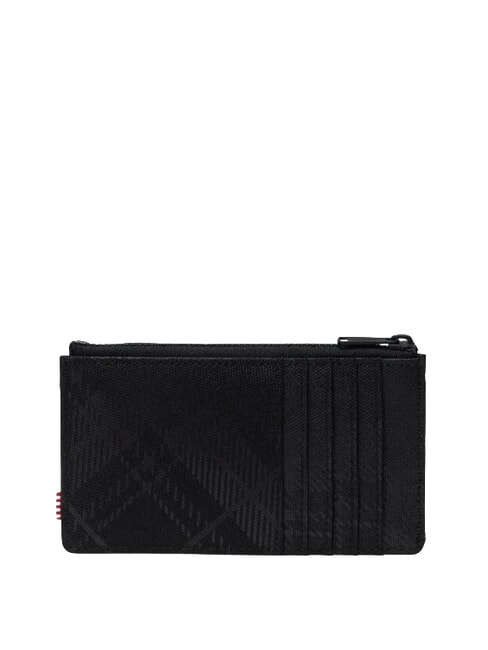 OSCAR Flaches Kartenetui mit M&uuml;nzfach Karomuster - Brieftaschen Damen