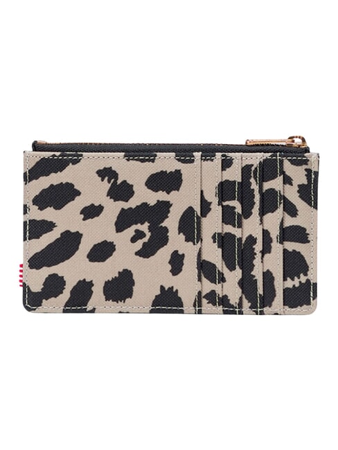 OSCAR Flaches Kartenetui mit M&uuml;nzfach Leopardenwellen - Brieftaschen Damen