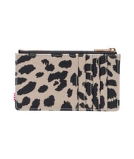 HERSCHEL OSCAR Flaches Kartenetui mit M&uuml;nzfach Leopardenwellen - Brieftaschen Damen - 2