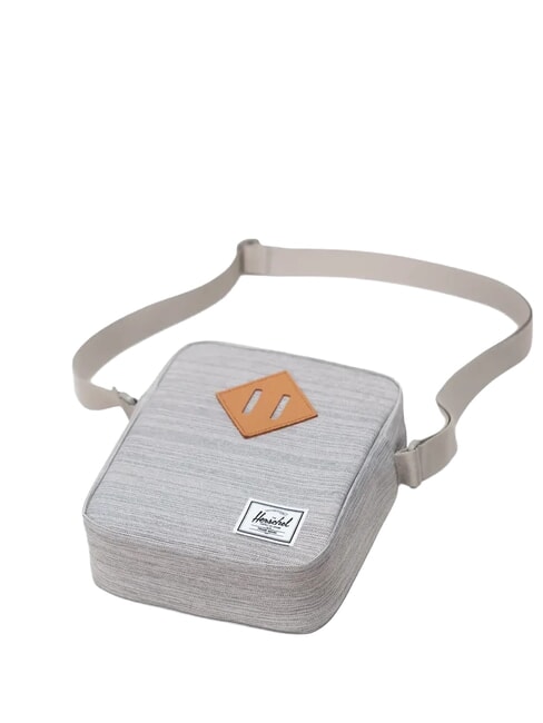 HERITAGE Kleine Geldb&ouml;rse HELLGRAUER KREUZSCHLACH / WEISS RU - Umh&auml;ngetaschen Herren