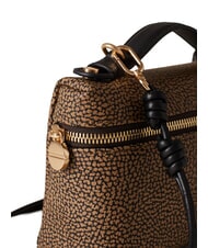 BORBONESE GEMINI Mini-Tasche, in der Hand getragen, mit Schultergurt natur op / schwarz - Damentaschen - 4