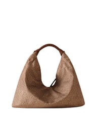 BORBONESE PLIE Mittelgro&szlig;e Hobo-Tasche beiger Meer - Damentaschen - 2