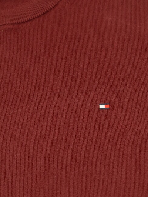 PIMA Pullover mit Rundhalsausschnitt aus Kaschmirmischung tiefrot - Herrenpullover