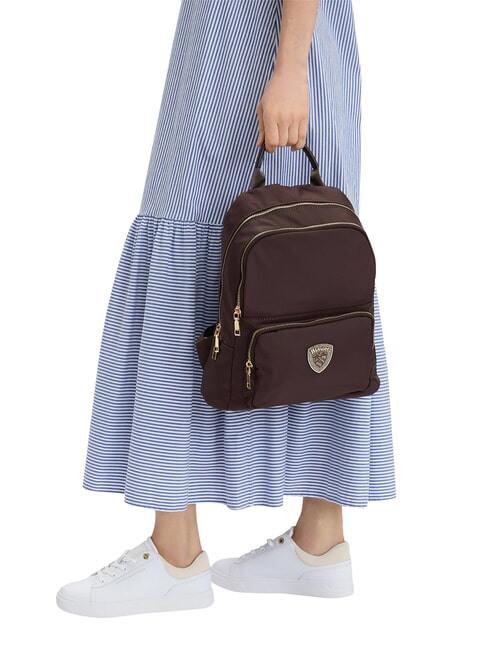 TWENTYFOUR Rucksack mit mehreren F&auml;chern Dunkelbraun - Damentaschen