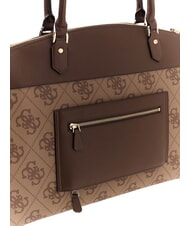 GUESS BERTA Handtasche Latte-Logo / braun - Damentaschen - 4