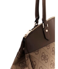 GUESS BERTA Handtasche Latte-Logo / braun - Damentaschen - 5