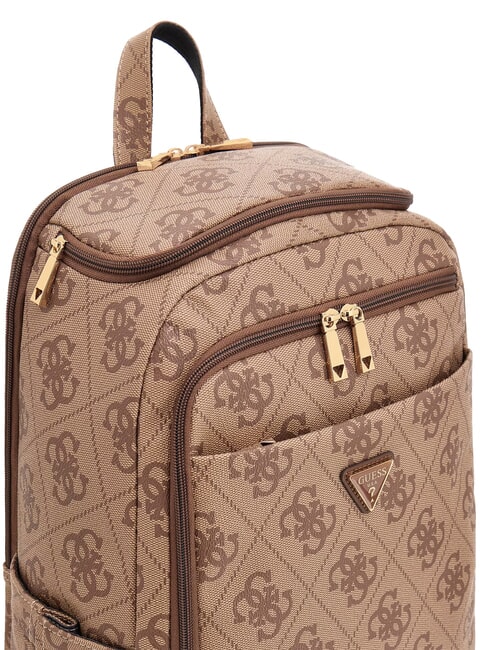 BERTA Rucksack mit mehreren F&auml;chern, unter dem Sitz 45 cm Latte-Logo / braun - Damentaschen