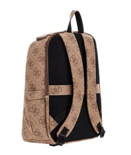 GUESS BERTA Rucksack mit mehreren F&auml;chern, unter dem Sitz 45 cm Latte-Logo / braun - Damentaschen - 4