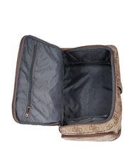 GUESS BERTA Rucksack mit mehreren F&auml;chern, unter dem Sitz 45 cm Latte-Logo / braun - Damentaschen - 5