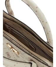 GUESS EMELIE LOGO2 Handtasche mit Schulterriemen Vanille-Logo - Damentaschen - 4