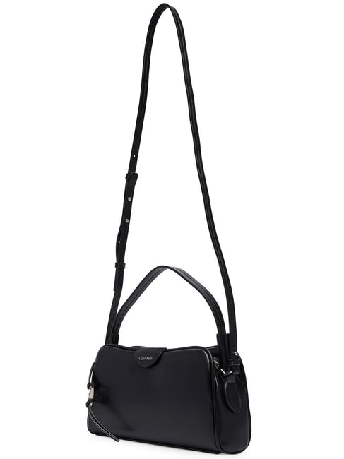 EMBOSSED LOGO BUSINE Handtasche mit Schulterriemen auf Schwarz - Damentaschen