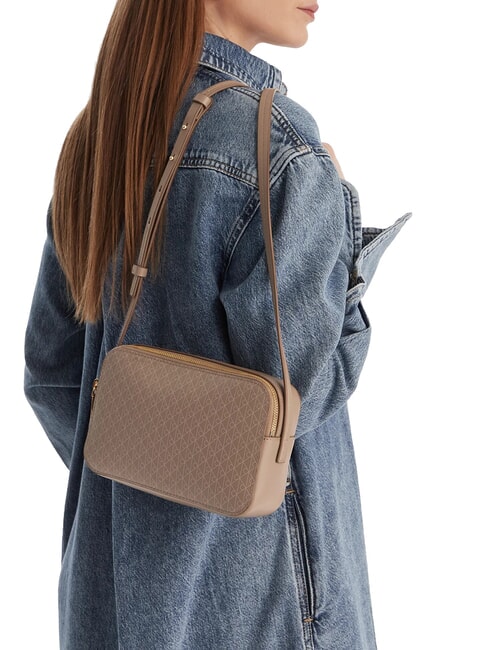 COATED EMBLEM Mini-Schultertasche Desert Taupe AOP - Damentaschen