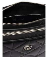 CALVIN KLEIN QUILTED EMBLEM Mini-Schultertasche auf Schwarz - Damentaschen - 5