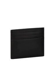 CALVIN KLEIN RAISED LOGO Flacher Kartenhalter aus Leder - Brieftaschen Herren