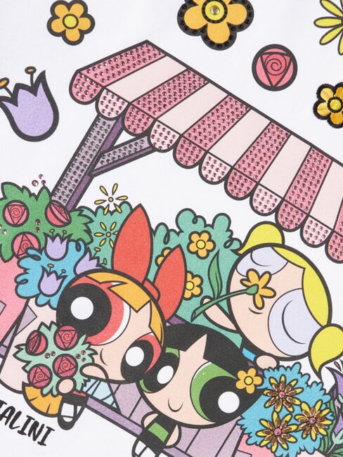 SUPERCHICCHE Gemustertes T-Shirt, kurze &Auml;rmel Wei&szlig; - T-Shirts und Tops f&uuml;r Damen