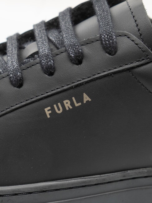 NICE  Ledersneakers Schwarz - Damenschuhe