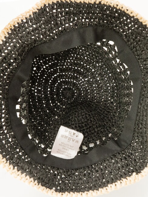 CAMPIONARIO - GIOVE  Nylonhut Schwarz + Natur - M&uuml;tzen/H&uuml;te