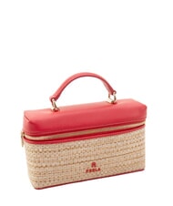 FURLA CAMPIONARIO - CAMELIA Mini-Handtasche mit Schulterriemen Natur + Venezianisches Rot - Damentaschen - 2