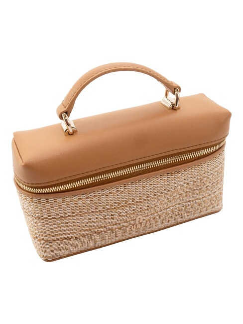 CAMPIONARIO - CAMELIA Mini-Handtasche mit Schulterriemen natur+brandy - Damentaschen