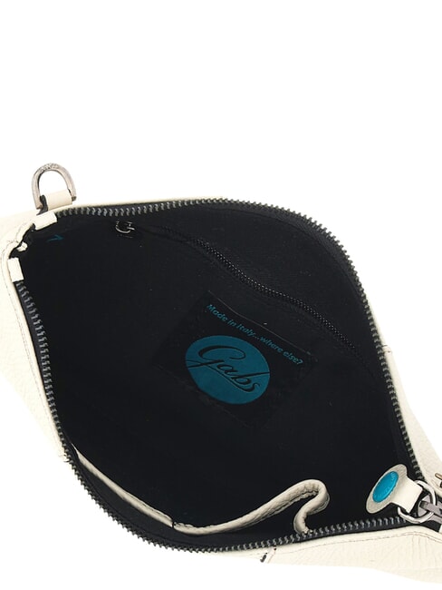 BEYONCE Mittelgro&szlig;e Lederclutch mit Schulterriemen Creme - Damentaschen