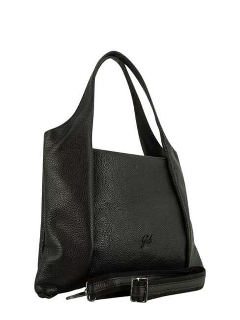 ZEYNEP Flache Schultertasche, mittel Schwarz - Damentaschen