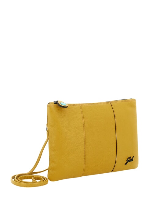 BEYONCE Mittelgro&szlig;e Lederclutch mit Schulterriemen Honig - Damentaschen