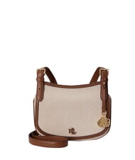 RALPH LAUREN MARCY Mini-Tasche mit verstellbarem Schultergurt wei&szlig;/braun - Damentaschen - 3