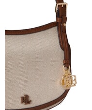 RALPH LAUREN MARCY Mini-Tasche mit verstellbarem Schultergurt wei&szlig;/braun - Damentaschen - 4