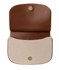 RALPH LAUREN MARCY Mini-Tasche mit verstellbarem Schultergurt wei&szlig;/braun - Damentaschen - 6