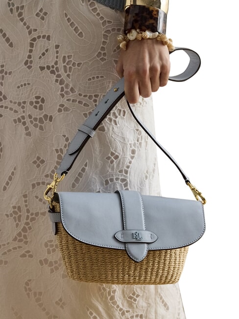 LYNDEN Mini-Tasche mit verstellbarem Schultergurt Natur-/Alpenblau - Damentaschen