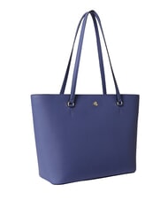 RALPH LAUREN KARLY Einkaufstasche aus Leder Carson Blue - Damentaschen - 3