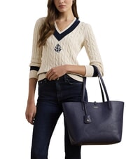 RALPH LAUREN MERRIMACK MERRIMACK Wendbarer Schulter-Shopper marineblau/schmal gestreift - Damentaschen - 3