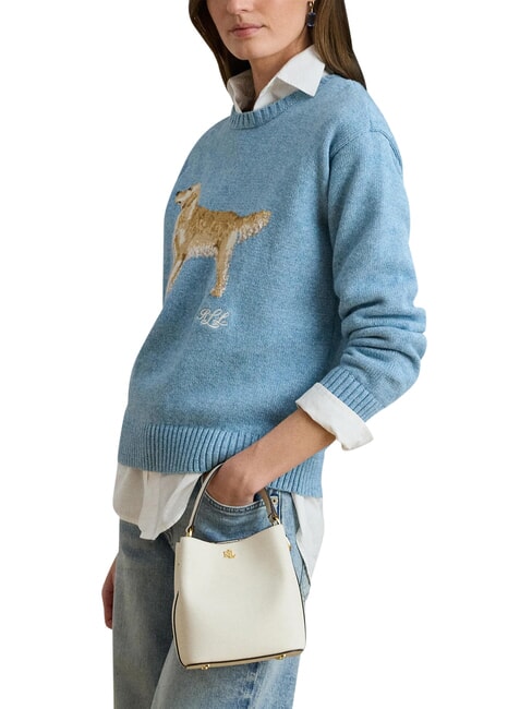 REESE Handtasche mit Schulterriemen aus Leder sanftes Wei&szlig; - Damentaschen