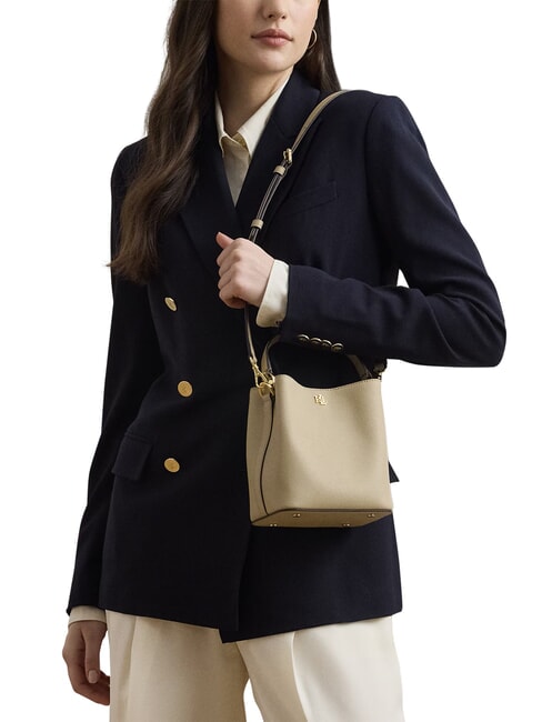 REESE Handtasche mit Schulterriemen aus Leder hell beige - Damentaschen