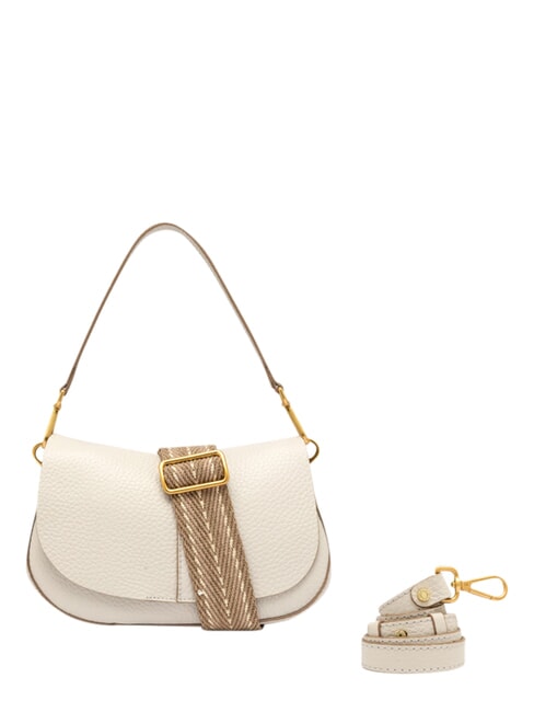 HELENA ROUND Handtasche mit Schulterriemen aus Leder Sand - Damentaschen