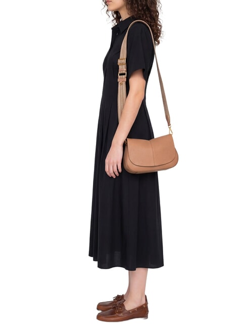 HELENA ROUND Handtasche mit Schulterriemen aus Leder Ton - Damentaschen