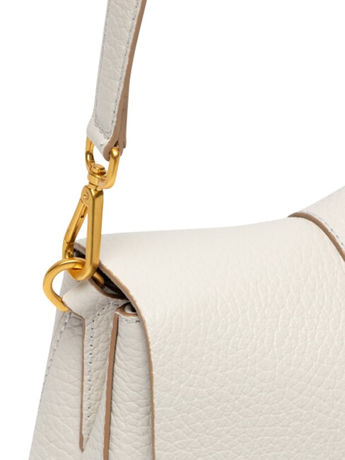 HELENA ROUND Schultertasche mit Schulterriemen aus Leder Sand - Damentaschen