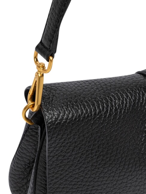 HELENA ROUND Handtasche mit Schulterriemen aus Leder Schwarz - Damentaschen