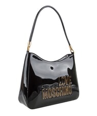 LOVE MOSCHINO ENAMELED Umh&auml;ngetasche Schwarz - Damentaschen - 2
