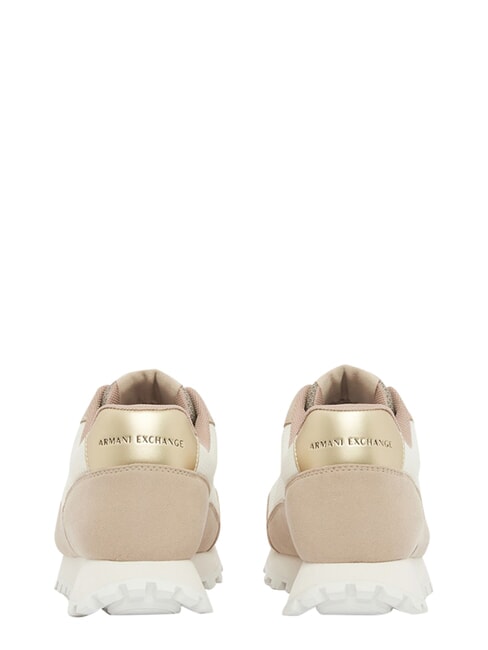 DROP MICROSUEDE Sneaker mit seitlichem Logo Sand + Cremewei&szlig; - Damenschuhe