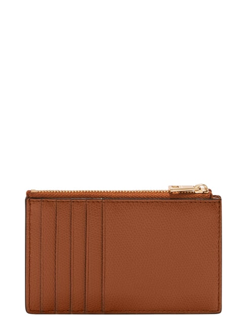CAMELIA Flache Brieftasche aus Leder Cognac - Brieftaschen Damen