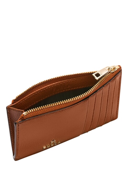 CAMELIA Flache Brieftasche aus Leder Cognac - Brieftaschen Damen