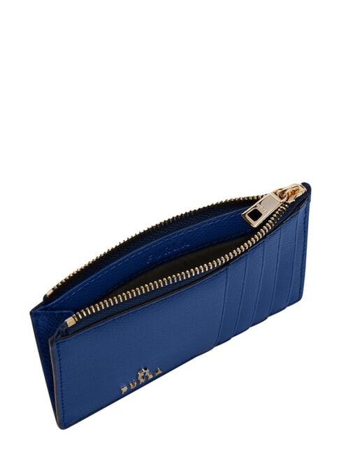 CAMELIA Flache Brieftasche aus Leder Indigo - Brieftaschen Damen