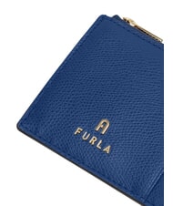 FURLA CAMELIA Flache Brieftasche aus Leder Indigo - Brieftaschen Damen - 4